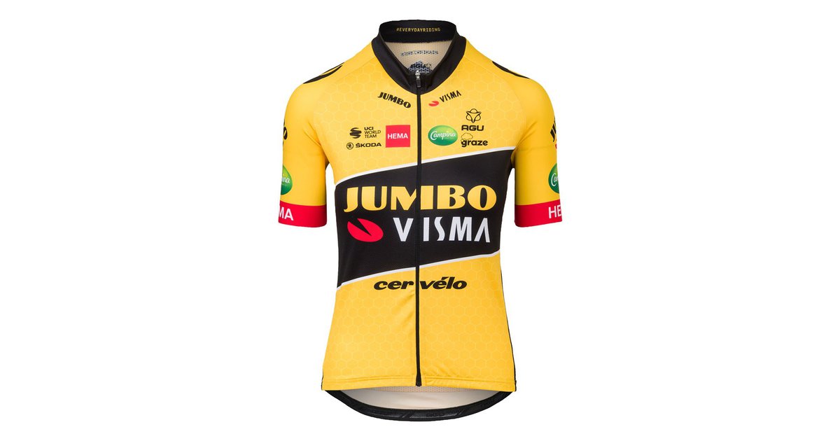 Agu Jumbo Visma Replica Short Sleeve Jersey Gelb Xl Frau