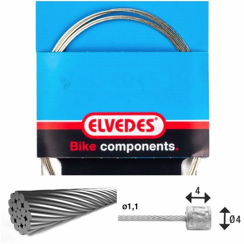 Elvedes 1x19 Wires Galvanised With N Nipple 4x4 And T Nipple 5x3 Shift