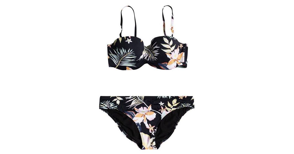 Roxy Damen Bandeau Bikini Set Printed Beach Classics