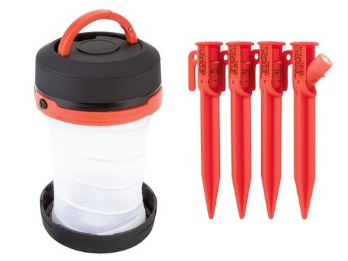 CRIVIT® Campinglampe faltbar / LED Zeltheringe