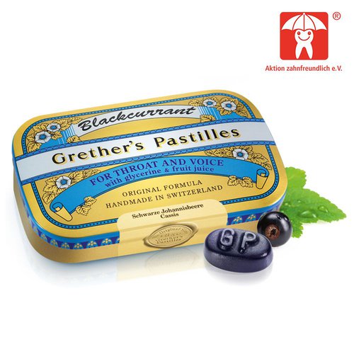 Grether’s Pastilles Grethers Blackcurrant Gold zuckerhaltige Pastillen