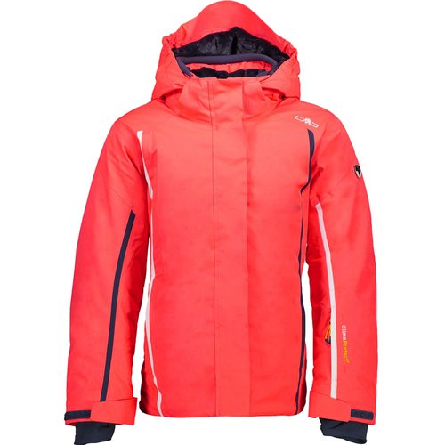 Campagnolo Girl Snaps Hood Jacket Kinder-Skijacke Red Fluo