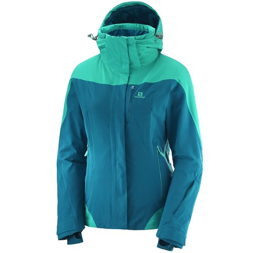 Salomon Icerocket Jacket Damen-Skijacke Deep Lagon Waterfall