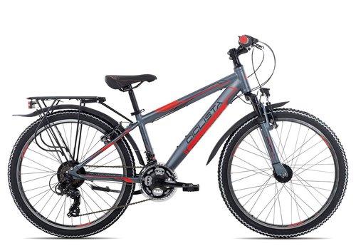 Ciclista Adventure 18 24  grey black red  34 cm  Fahrräder