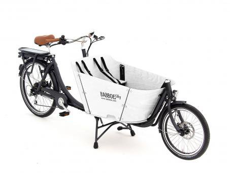 Babboe City-E 7K HD 375  anthrazit weiß  50 cm  E-Lastenräder