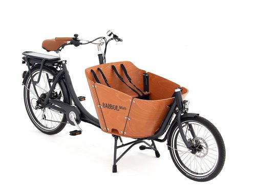 Babboe Mini-E 7K HD 375  anthrazit braun  50 cm  E-Lastenräder