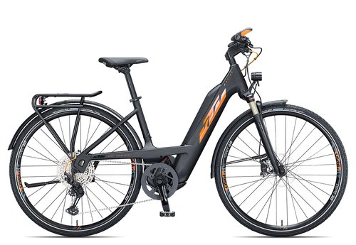KTM Macina Sport 610 PTS Wave  black mattorange flip black  46 cm  E-Trekkingräder