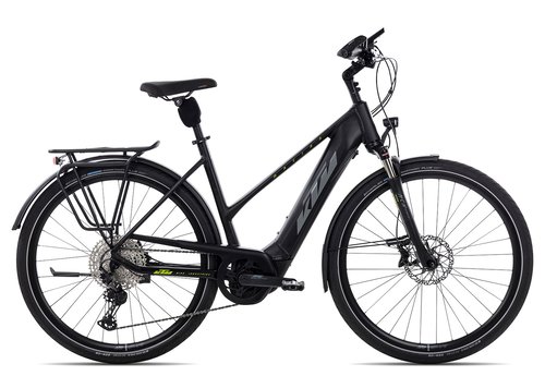 KTM Macina Style NY Pro Trapez  black mattgreen grey  46 cm  E-Trekkingräder