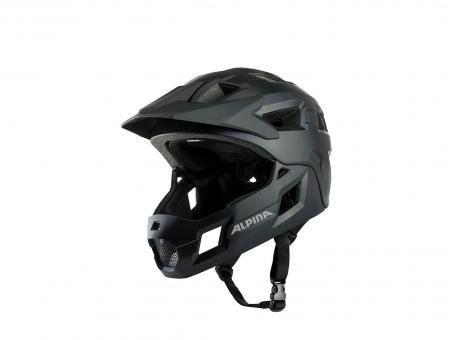 Alpina Rupi Fullface-Helm  schwarzgrau  50-55 cm  Fahrradbekleidung