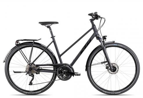KTM VALENCIA STREET Trapez 2024  metallic black mattblack lime  56 cm  Trekkingräder