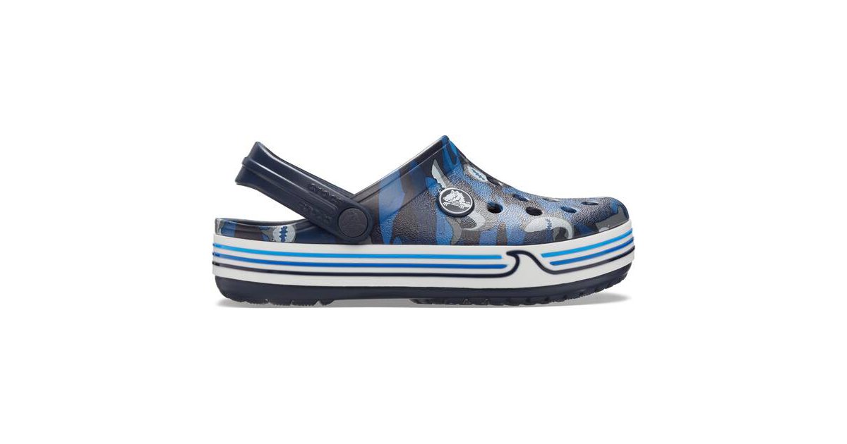 Crocs Jungen Crocband Shark Clog PS Navy