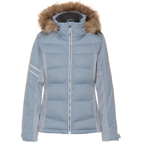 Salomon Salomon Skijacke Reißverschluss,Reißverschluss-Tasche,Schneefang,Taschen,integrierte Gamaschen Damen, kentucky blue-heather-infinity, M