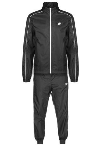 NIKE SPORTSWEAR Nike Trainingsanzug "Woven Basic", Swoosh Logo, für Herren, schwarz/weiß, L