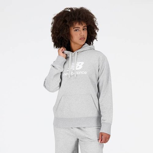 New Balance Damen Kapuzensweat Essentials Stacked Logo Hoodie