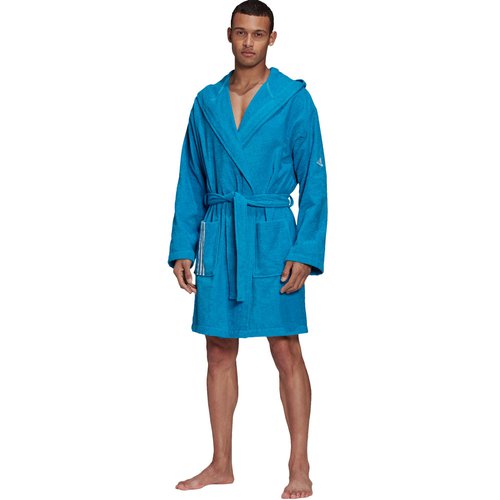 Adidas Bathrobe Hooded Shock Cyan