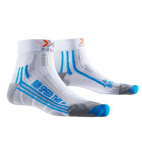 X-Bionic Run Speed Two Damen-Laufsocken White/Turquoise