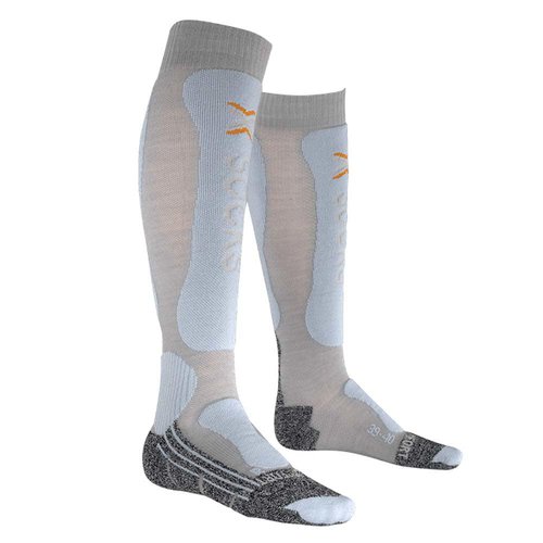 X-Bionic Ski Comfort Supersoft Damen-Skisocken Pearl/Ice Blue