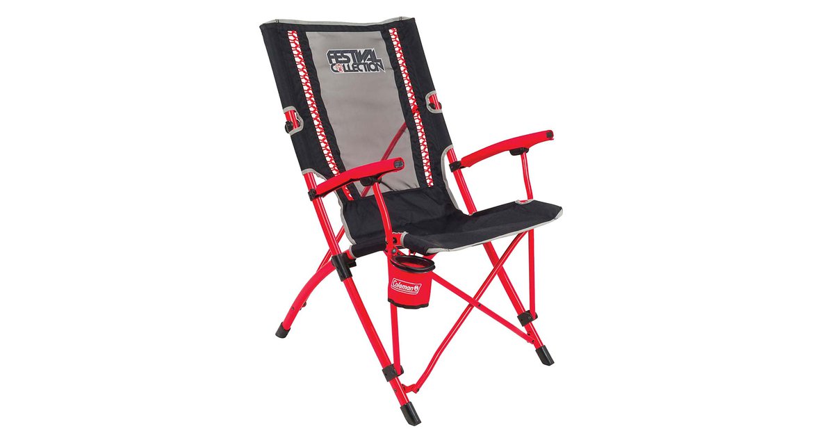Coleman Furniture Festival Bungee Chair Black Red