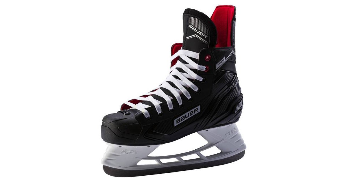 Bauer Sports Kinder Speed Skate JR - Schlittschuhe Schwarz/weiß/rot Für Größe 37.5