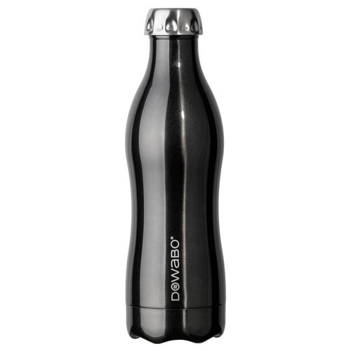 Dowabo Doppelwandige Isolierflasche 500 ml - Metallic Collection black
