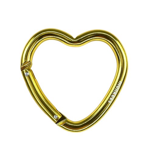 Munkees Herz-Karabiner II Gold Schlüsselanhänger