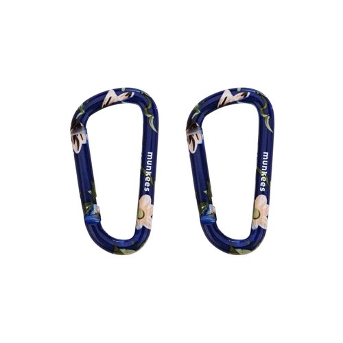 Munkees Karabiner Blume Blau  Ø 6 x 60 mm (2 Stk.)