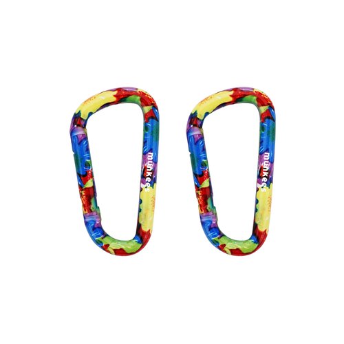 Munkees Karabiner Blume Bunt Ø 6 x 60 mm (2 Stk.)