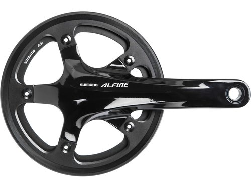 Shimano Alfine Kurbelgarnitur FC-S501 mit einfachem Kettenschutzring