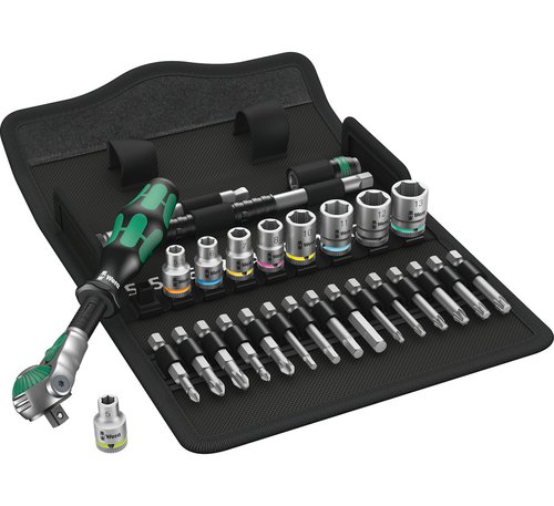 Wera Zyklop Speed Ratsche 1/4" mit Steckschlüsselsatz