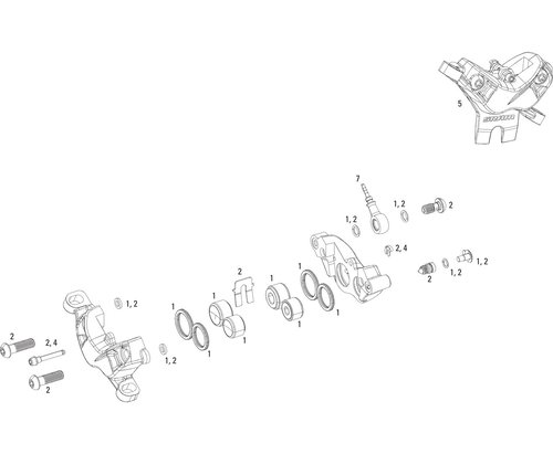 SRAM Ersatzteile Guide Ultimate Bremssattel