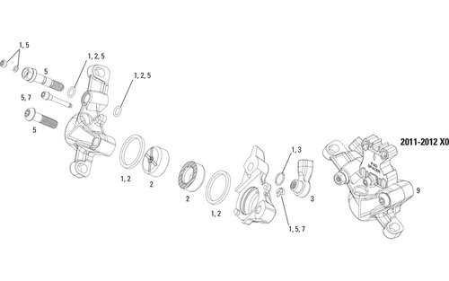 Avid Ersatzteile Elixir X0 Bremssattel