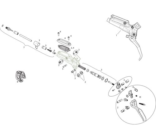 SRAM Ersatzteile Guide RS (A1) Bremshebel (2015)