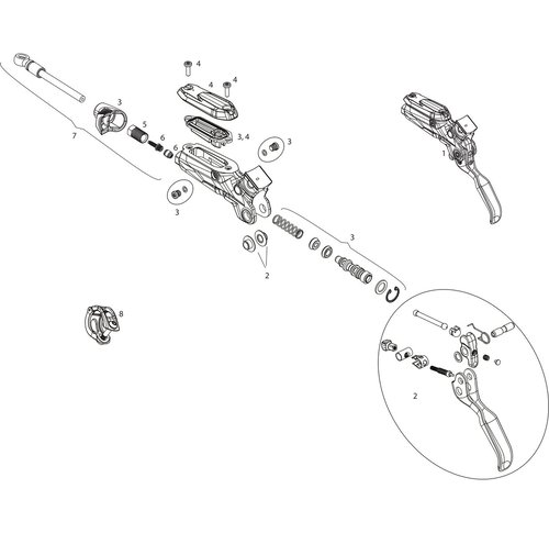 SRAM Ersatzteile Code R (B1) Bremshebel (2018)