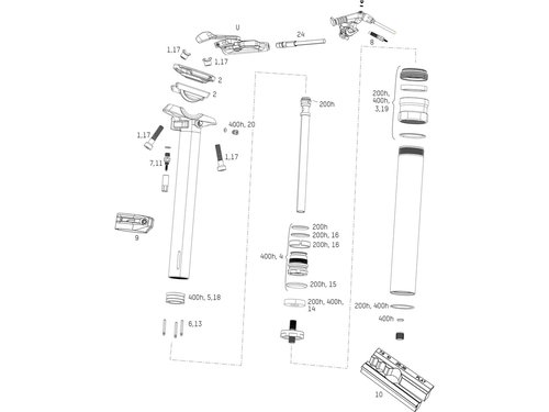 RockShox Ersatzteile Reverb Sattelstütze (B1 / 2017 - 2019)