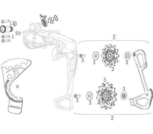 SRAM Ersatzteile GX Eagle Schaltwerk