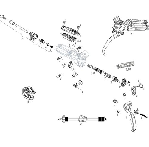 SRAM Ersatzteile G2 RSC (A1) Bremshebel (2020)
