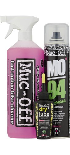 Muc Off Wash, Protect, Dry Lube Kit  Fahrrad Pflege-Set