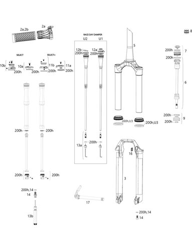 RockShox Ersatzteile SID 35 mm Select/Select+/Ultimate (C1 / 2021)
