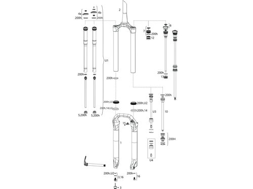 RockShox Ersatzteile Pike 29+ RCT3 B1/RC C1 (2017-2019)