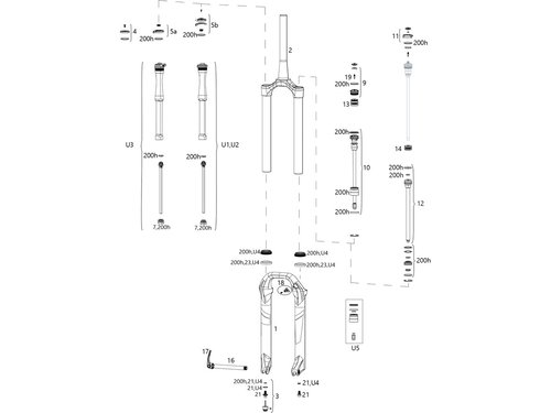 RockShox Ersatzteile Lyrik Select/Select+/Ultimate (C2-C3 / 2020-2021)