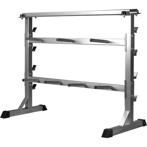 Gorilla Sports Hantelscheibenständer Silber 30mm