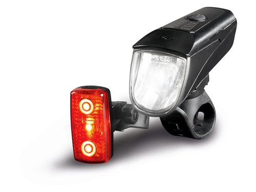 CRIVIT® LED Fahrradleuchtenset, 2-teilig, mit Akku