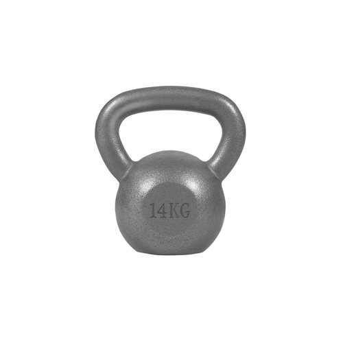 Gorilla Sports Kettlebell Gusseisen Silber 14 kg