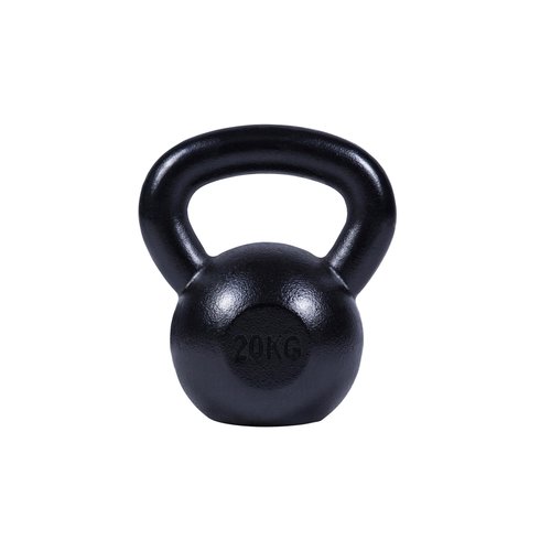 Gorilla Sports Kettlebell Gusseisen Schwarz 20 kg