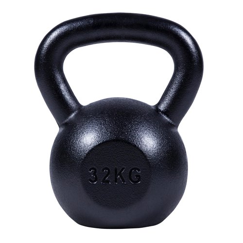 Gorilla Sports Kettlebell Gusseisen Schwarz 32 kg