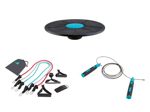 Crivit Springseil mit Gewichten / Balance-Board / Expander Set