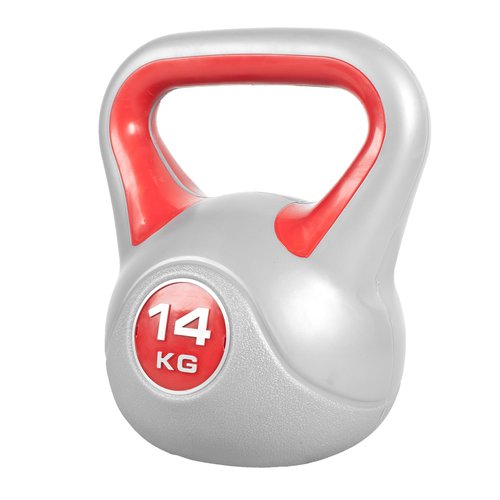 Gorilla Sports Kettlebell aus Kunststoff 14 kg Rot