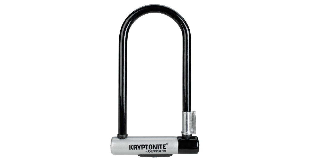 Kryptonite Standard Bügelschloss mit FlexFrame Halterung Black/Silver
