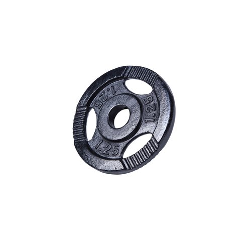 Gorilla Sports Hantelscheibe Guss Gripper Schwarz 1,25 kg