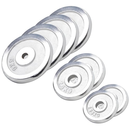Gorilla Sports Hantelscheibenset Chrom 27,5 kg